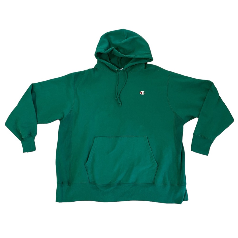 Vintage Champion Reverse Weave Green Hoodie